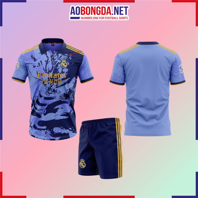 Áo Bóng Đá Câu Lạc Bộ Real Madrid Tím Loang Đen Fantasy 2023-2024