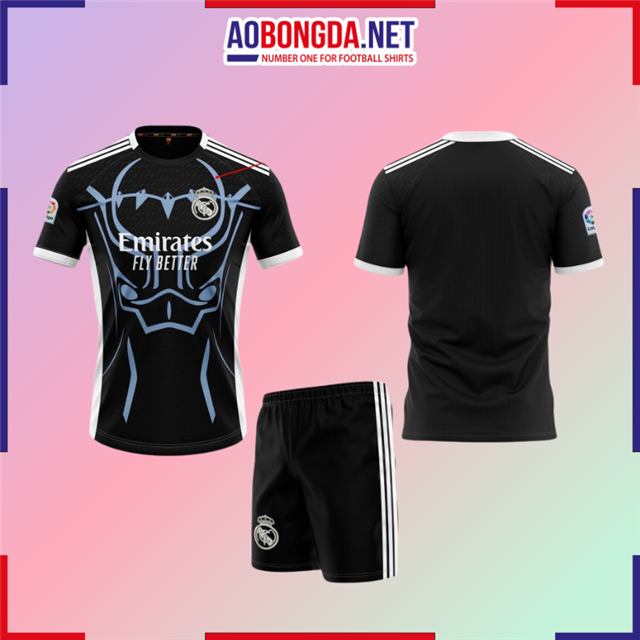 Áo Bóng Đá Câu Lạc Bộ Real Madrid Đen Fantasy 2023-2024