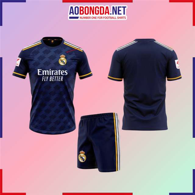 Áo Bóng Đá Câu Lạc Bộ Real Madrid Xanh Đen 2023-2024