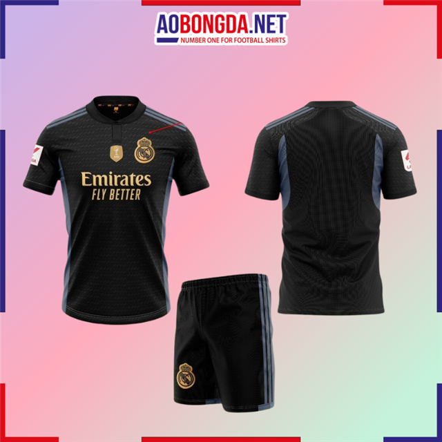 Áo Bóng Đá Câu Lạc Bộ Real Madrid Đen 2023-2024