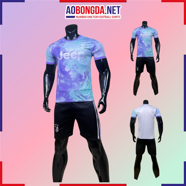 Áo Bóng Đá Câu Lạc Bộ Juventus Xanh Loang Tím 2023-2024