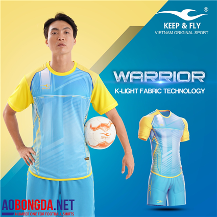 Áo Không Logo Keep & Fly Warrior X Tuấn Anh xanh ngọc