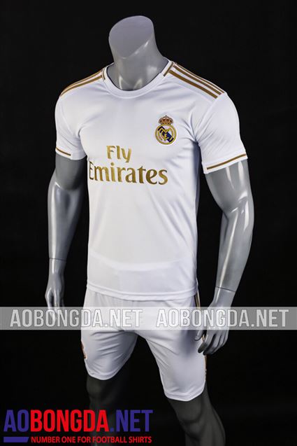 Áo Bóng Đá Real Madrid trắng sân nhà ngắn tay mùa giải 2019-2020