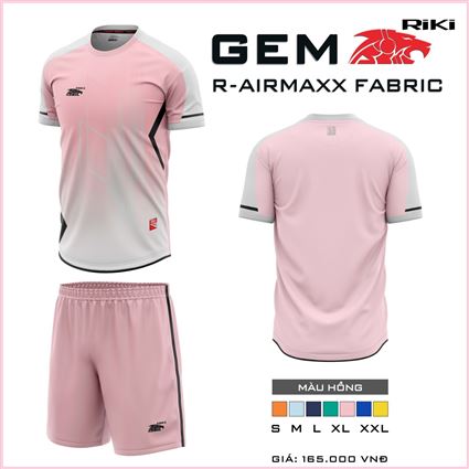 Áo bóng đá không logo Gem hồng