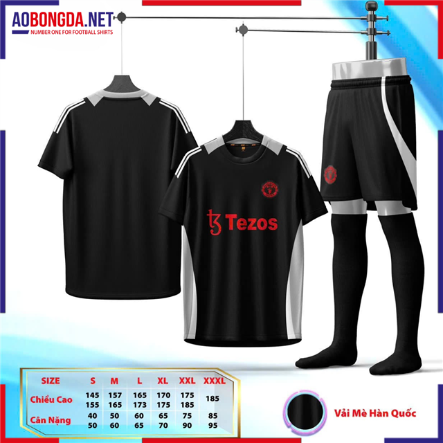 Áo Bóng Đá Câu Lạc Bộ Manchester United Đen Tập 2025-2026