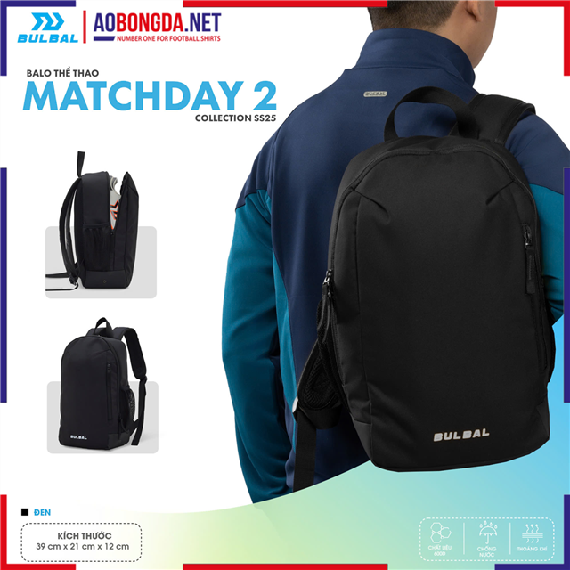 Balo Bulbal Matchday B02 - Đen