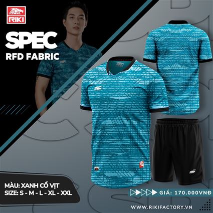 Áo Không Logo Riki Spec xanh cổ vịt