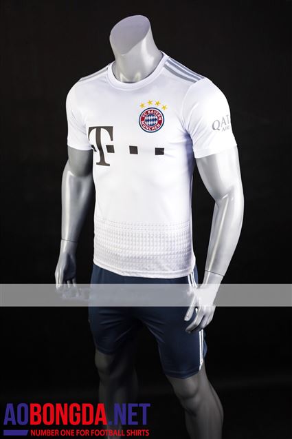 Áo bóng đá Bayern trắng sân khách ngắn tay mùa giải 2019-2020