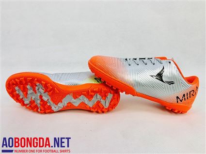 Giày bóng đá chính hãng Mira 007 màu bạc cam