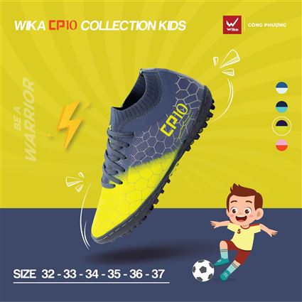 Giày Bóng Đá trẻ em Wika Công Phượng CP10 Collection Navi Chuối