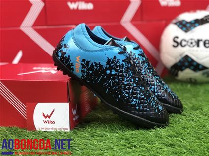 Giầy Bóng Đá Wika Hunter đen cổ xanh ngọc