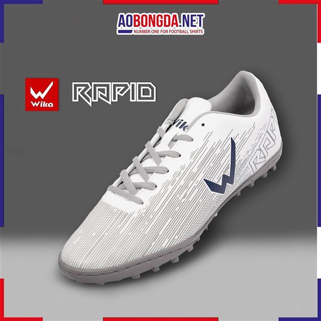 Giày Bóng Đá Trẻ Em Wika Rapid Trắng Xám