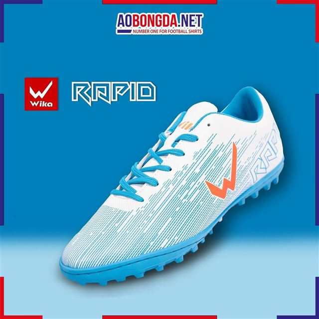 Giày Bóng Đá Wika Rapid Trắng Xanh