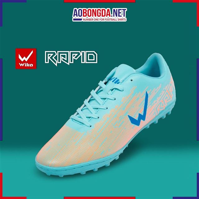 Giày Bóng Đá Trẻ Em Wika Rapid Xanh Ngọc