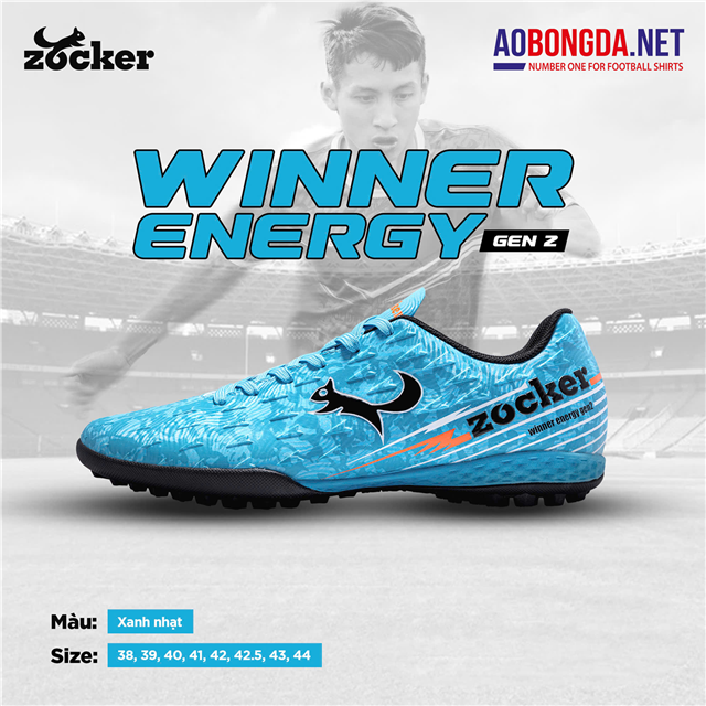 Giày Bóng Đá Zocker Winner Energy Gen 2 Xanh Nhạt