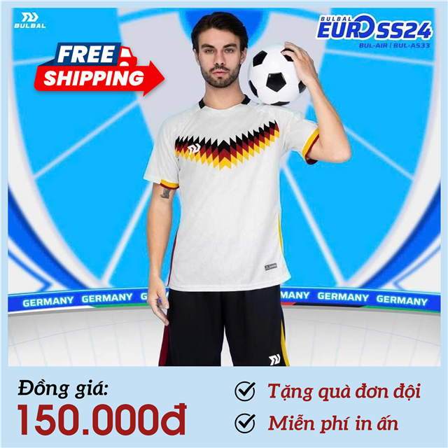 [Free In Tên, Số Sau Lưng + Freeship] Áo Bóng Đá Bulbal Euro Đức Trắng 2024