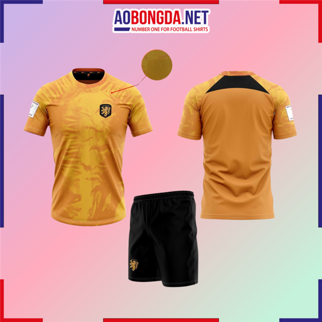 Áo Đội Tuyển Hà Lan Cam Đen World Cup 2022-2023