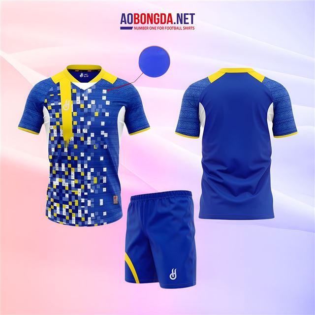 Áo Bóng Đá Không Logo HD Matrix Xanh Bích