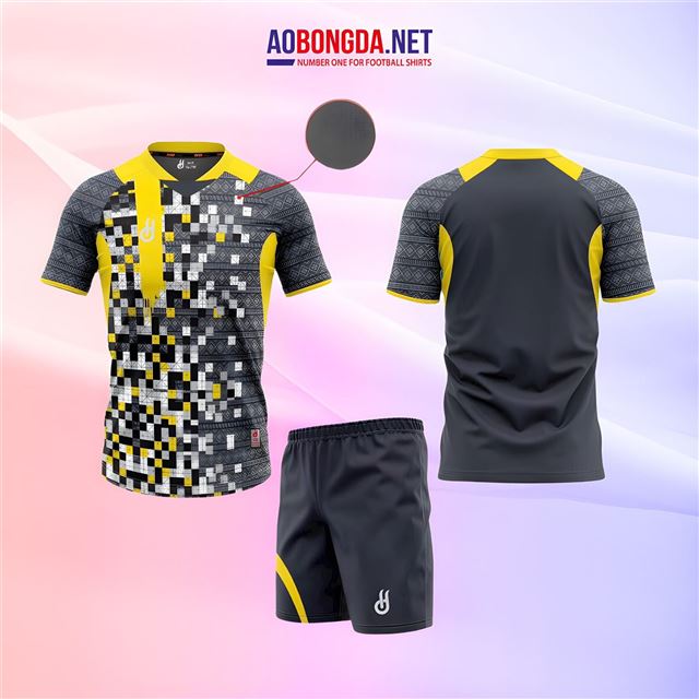 Áo Bóng Đá Không Logo HD Matrix Xám