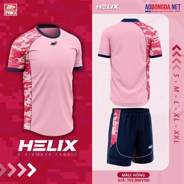 Áo Không Logo Riki Helix Hồng