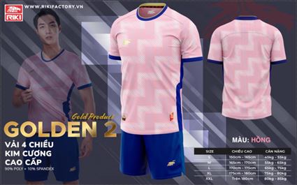 Áo Không Logo Riki Golden 2 Hồng