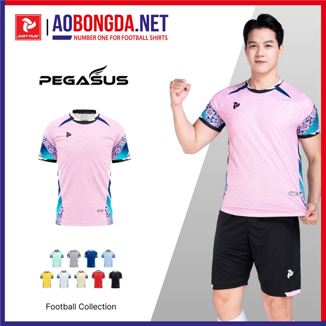 Áo Bóng Đá Không Logo Justplay Pegasus Hồng