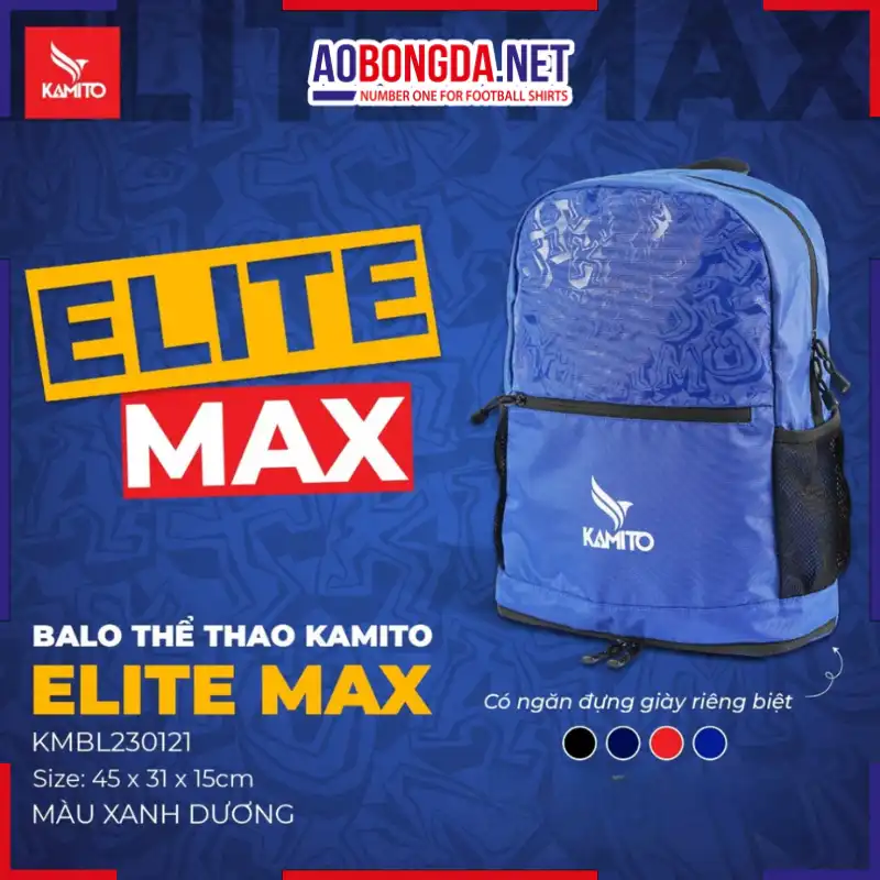Balo Thể Thao Kamito Elite Max Màu Xanh Dương