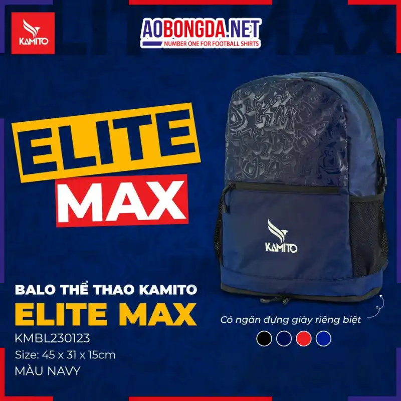 Balo Thể Thao Kamito Elite Max Màu Xanh Navy