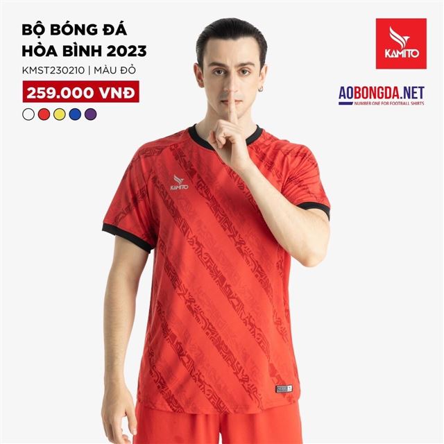 Áo Bóng Đá Không Logo Kamito Hòa Bình Đỏ