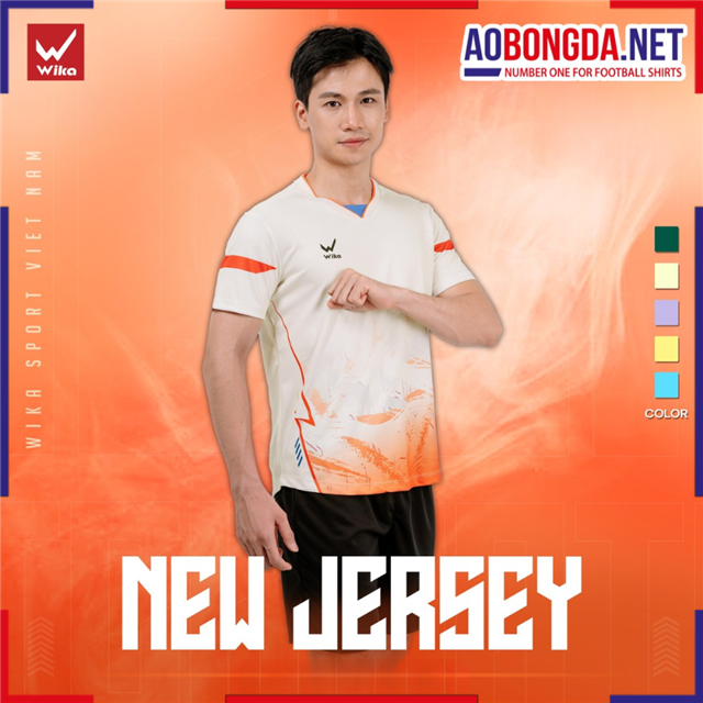 Áo Bóng Đá Không Logo Wika Java Kem