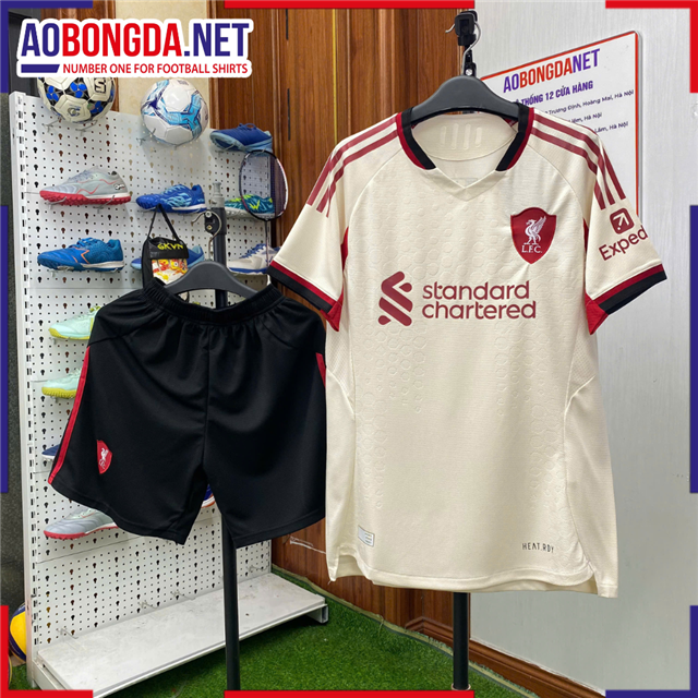 Áo Bóng Đá Câu Lạc Bộ Liverpool Kem Sân Khách 2025-2026