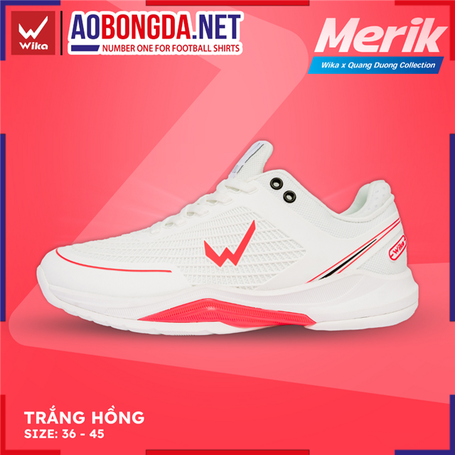 Giày Thể Thao Wika Merik Trắng Hồng