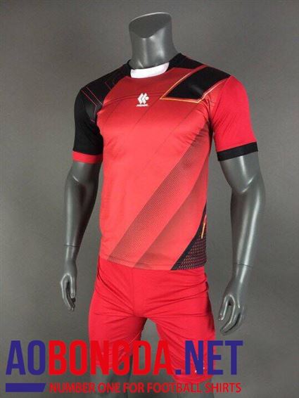 Mẫu áo bóng đá không logo Kool Crest đỏ