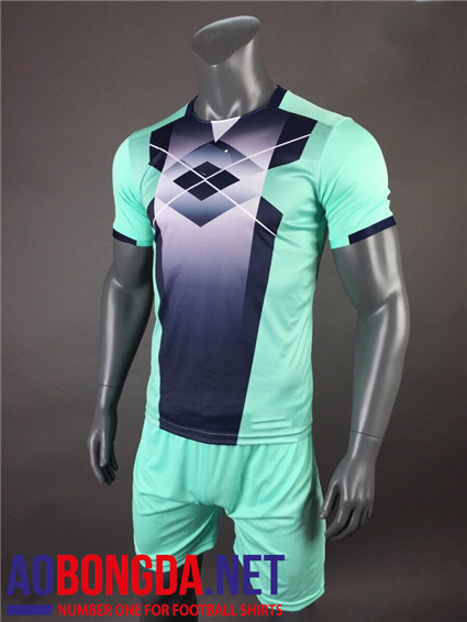 Mẫu áo bóng đá không logo xanh ngọc