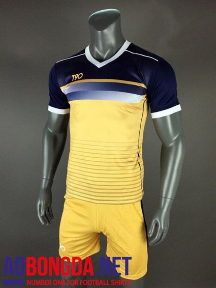 Mẫu  áo bóng đá  không logo T90 vàng đen