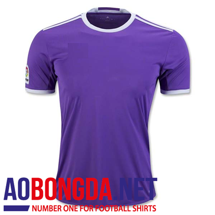 Mẫu áo không logo Real madrid tím sân khách 2017