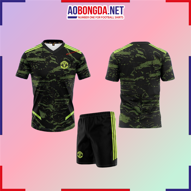 Áo Bóng Đá Câu Lạc Bộ Manchester United Đen Chuối Loang 2023