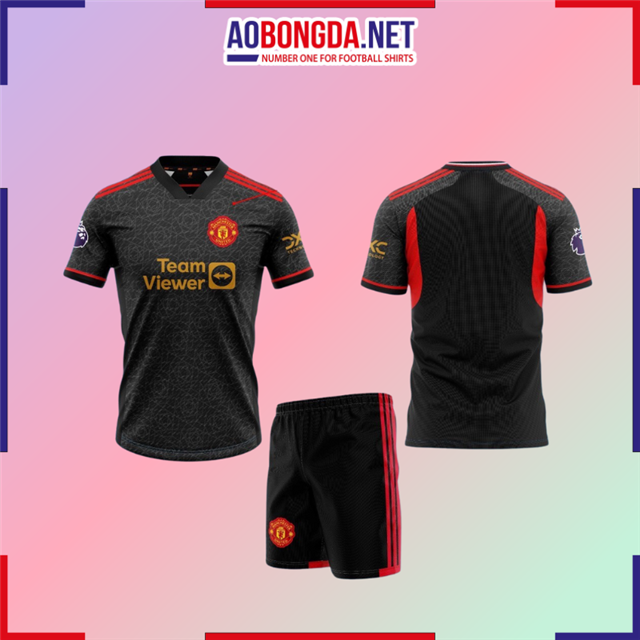 Áo Bóng Đá Câu Lạc Bộ Manchester United Đen 2023-2024