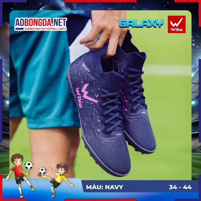 Giày Bóng Đá Trẻ Em Wika Galaxy Light Navy