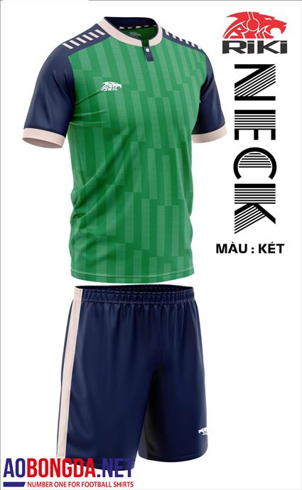 Áo Không logo Neck xanh lá