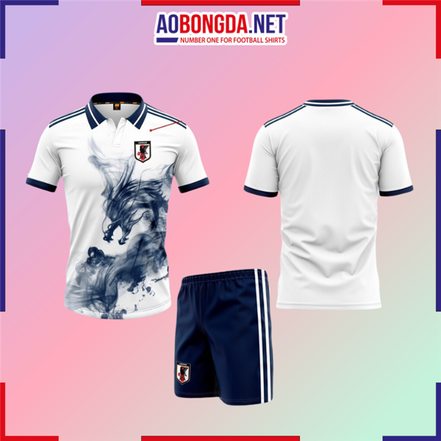 Áo Bóng Đá Đội Tuyển Nhật Trắng Rồng Fantasy 2023-2024