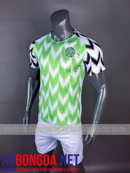 Áo Bóng Đá Đội tuyển Nigeria xanh World Cup 2018-2019