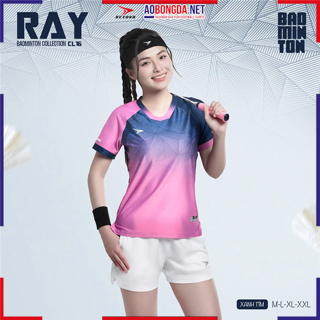 Áo Cầu Lông Beyono Ray CL16 Nữ Xanh Tím