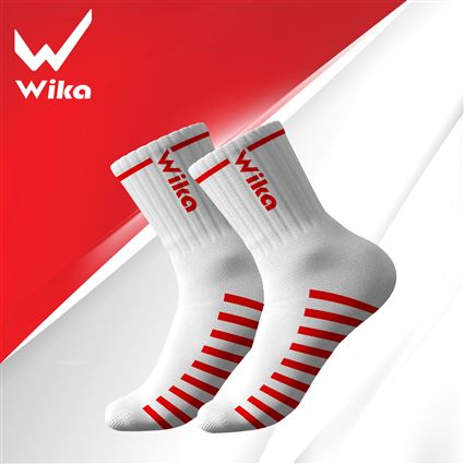 Tất Thể Thao Dệt Kim Wika đỏ