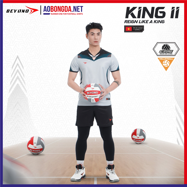 Bộ Bóng Chuyền Beyono King II Nam Xám