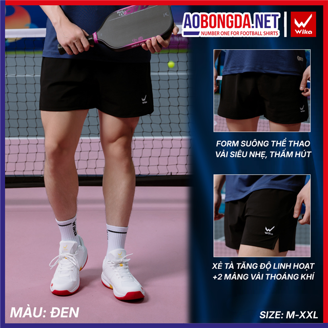 Quần Short Thể Thao Wika Neros Đen