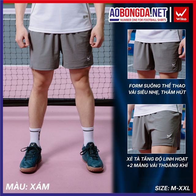 Quần Short Thể Thao Wika Neros Xám