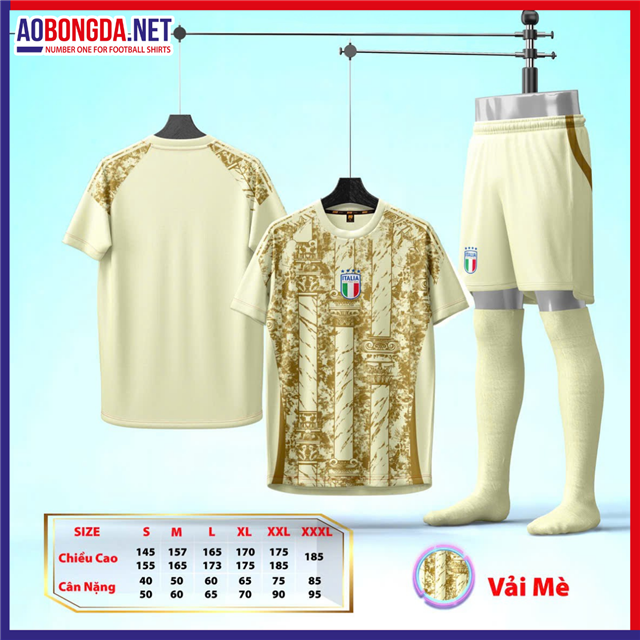 Áo Bóng Đá Đội Tuyển Ý Kem 2026-2027