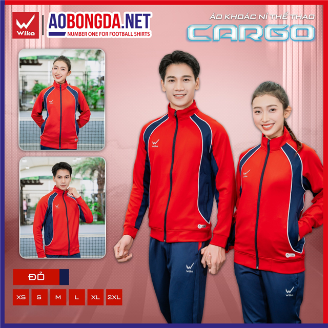 Áo Khoác Nỉ Wika Cargo Đỏ