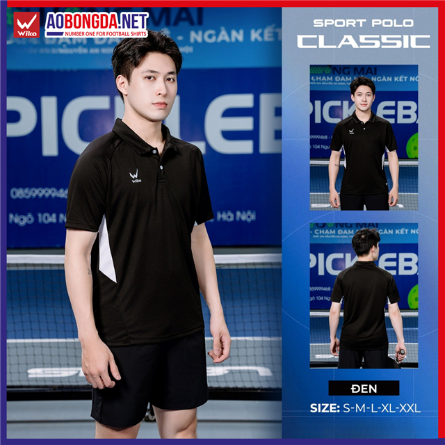 Áo Polo Wika Classic Đen